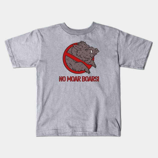 No Moar Boars! Kids T-Shirt by Some More News